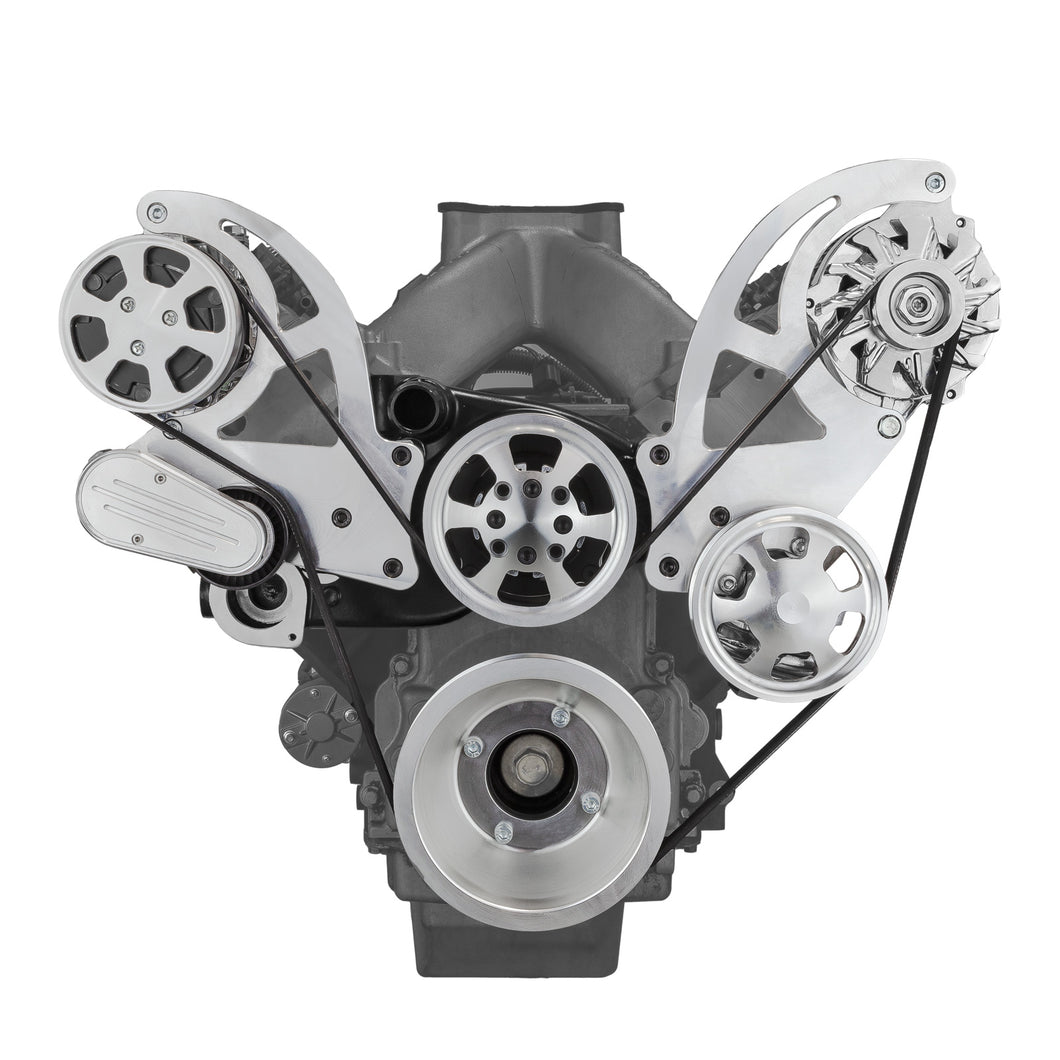Chevy GM LS1 LS2 LS3 LS6 Aluminum Complete Serpentine Belt Drive System Kit