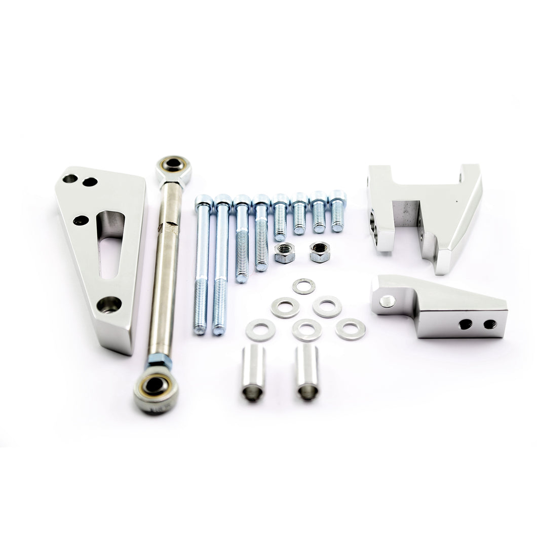 Chevy SBC 350 Short Water Pump Swp Air Conditioning Bracket Kit Polished