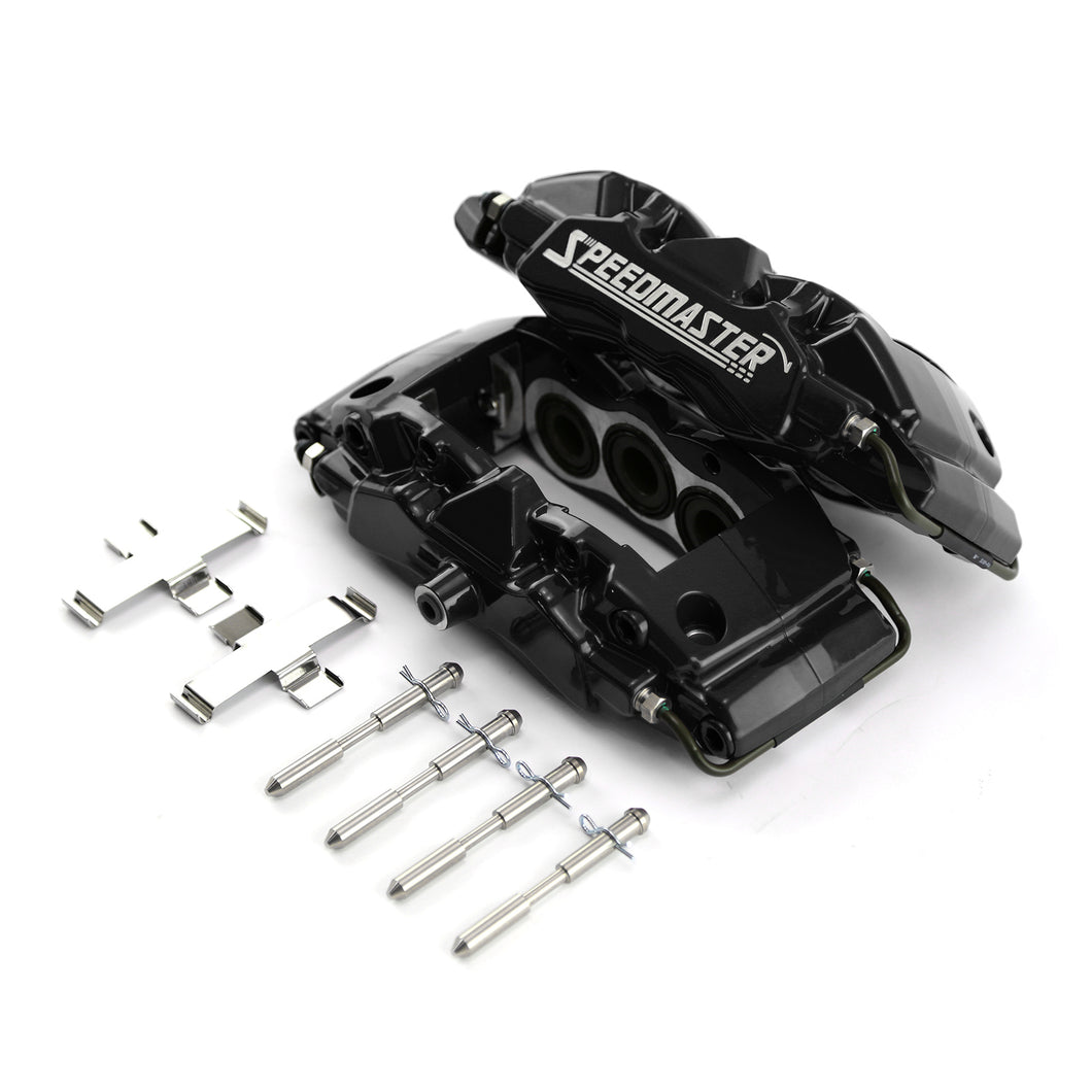6 Piston Billet Caliper Front Pair - Black Powdercoated