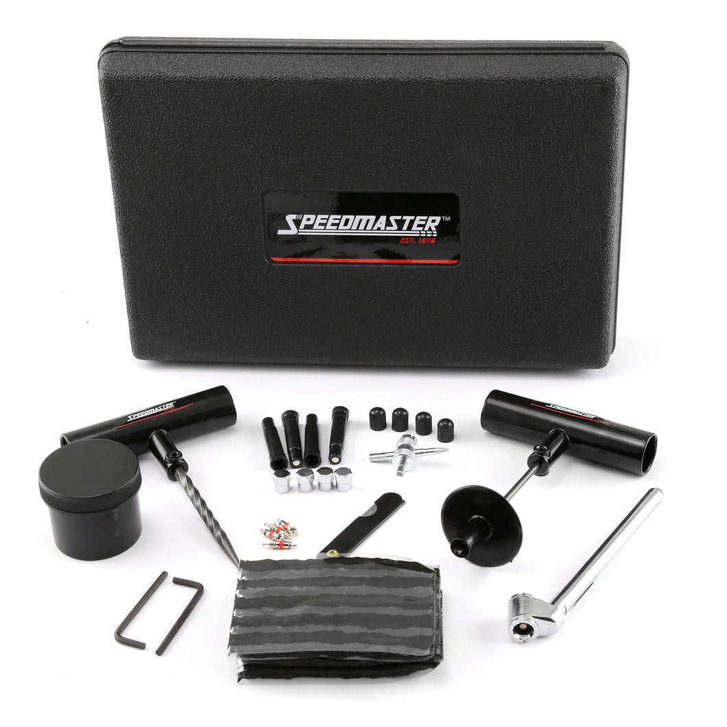 45pc Tire Puncture Repair Kit Fix Motorcycle Car Truck - Hard Case