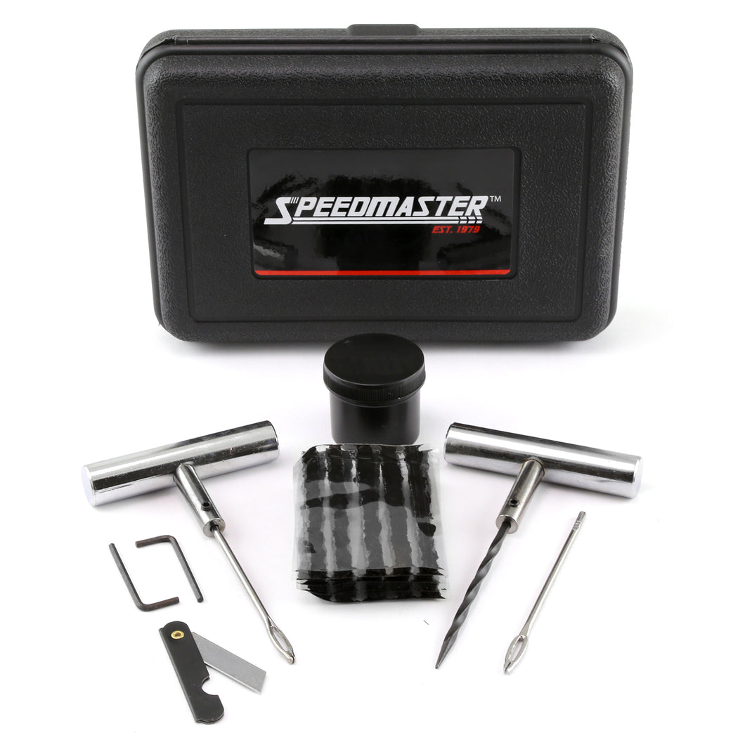 28pc Tire Puncture Repair Kit Fix Motorcycle Car Truck - Hard Case