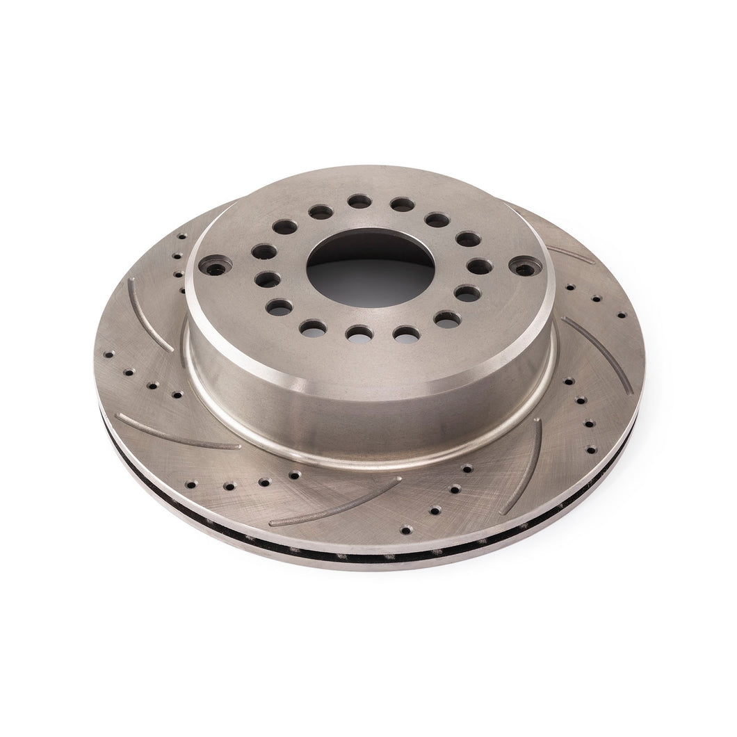 Brake Rotor Right Rear Drilled Slotted 12.375