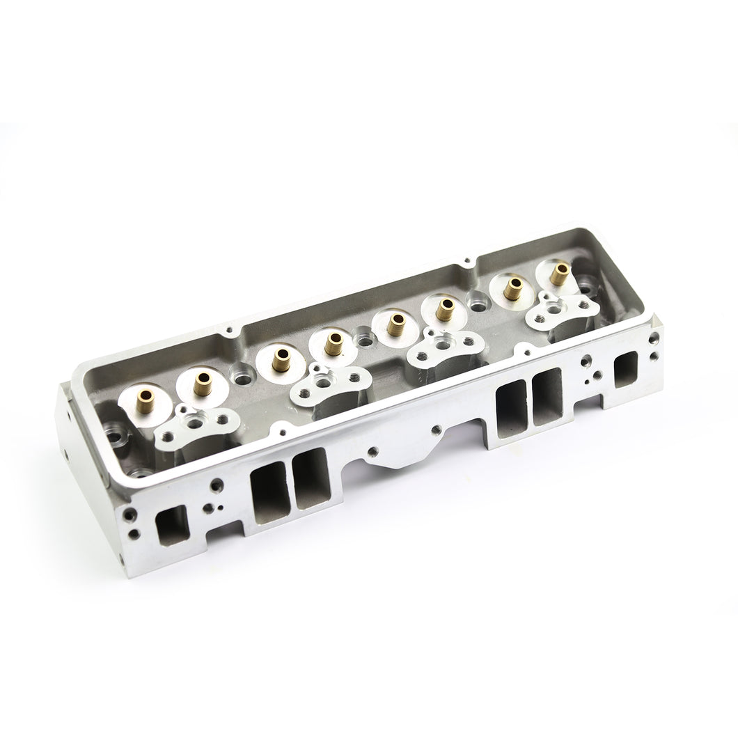 Chevy SBC 350 205cc 64cc Angle Plug Bare Aluminum Cylinder Head