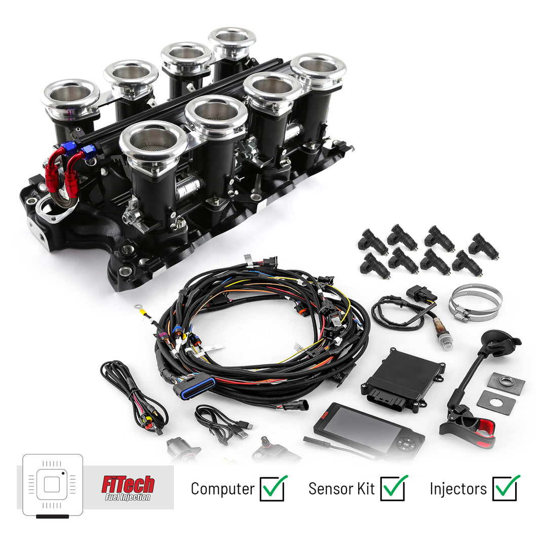 Ford BB 460 Downdraft + FiTech Ultra EFI Fuel Injection System [Black]