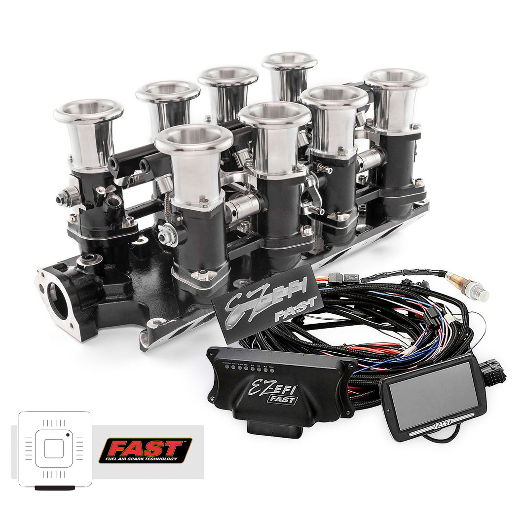 Ford SB 289 302 Windsor Downdraft + FAST EZI-EFI 2.0 Fuel Injector System Black