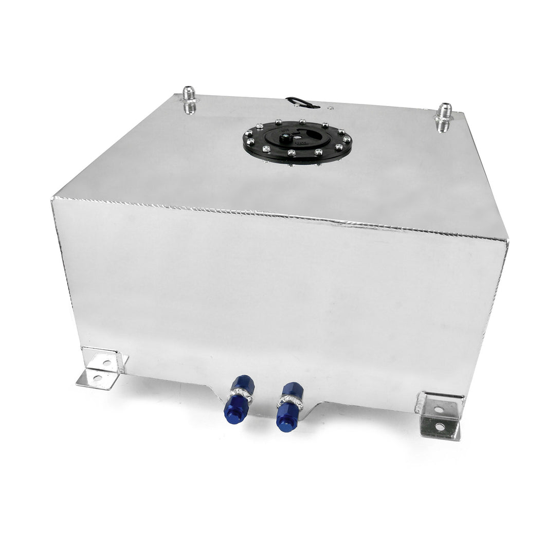 13 Gallon / 50 Litre Lightweight Polished Aluminum Fuel Cell w/ Sender