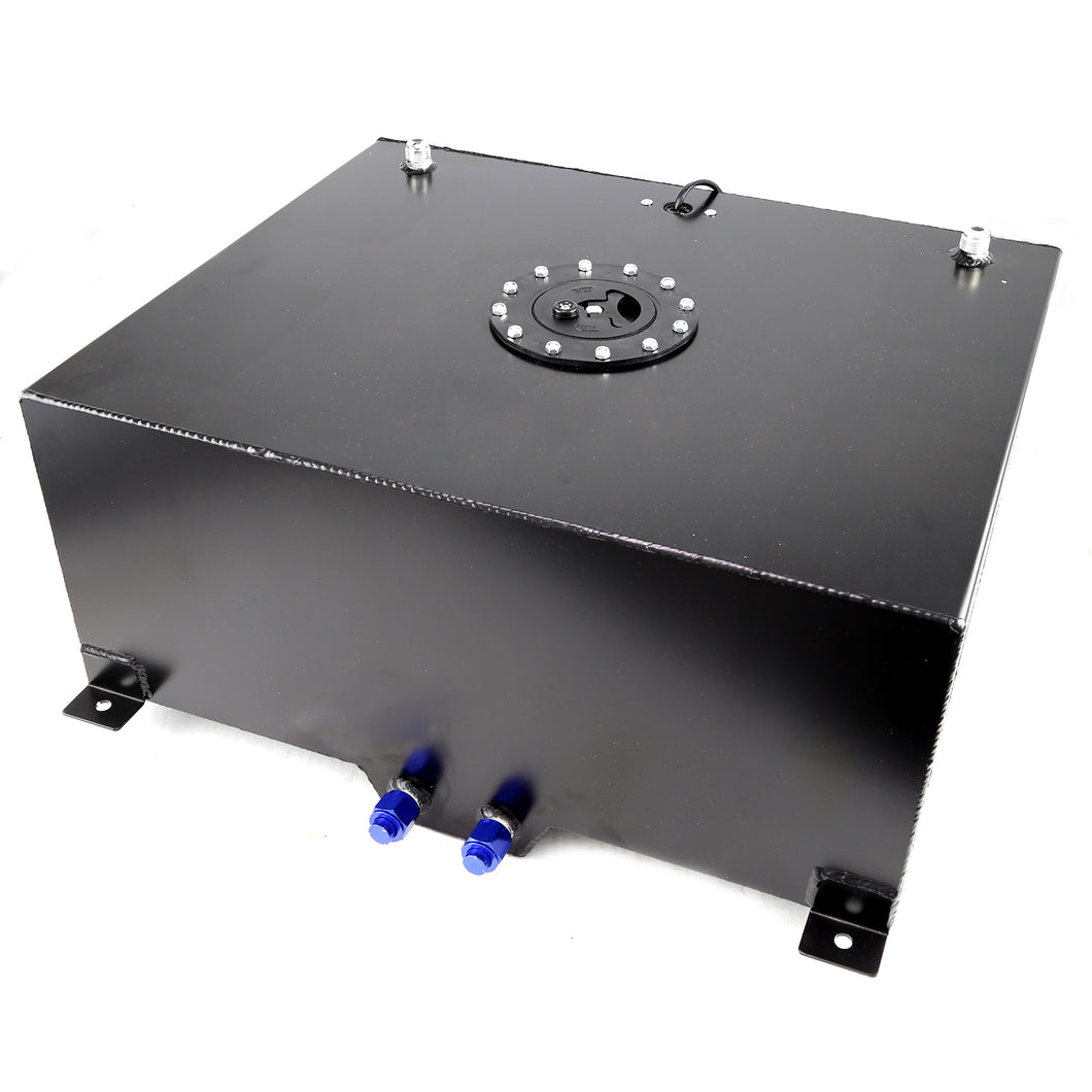 20 Gallon / 80 Litre Lightweight Black Aluminum Fuel Cell w/ Sender