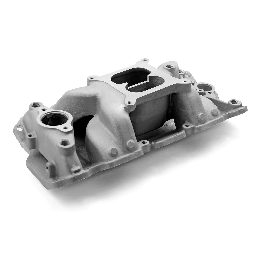 Chevy SBC 350 1957-95 Mid-Air MidRise Air Intake Manifold [Satin]