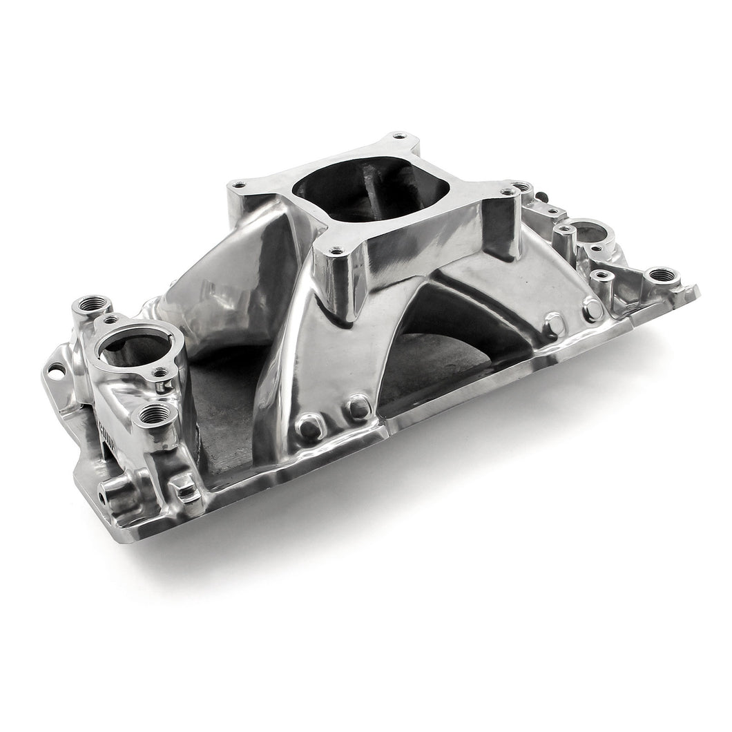 Chevy SBC 350 1957-95 HiRise RPM Intake Manifold [Polished]