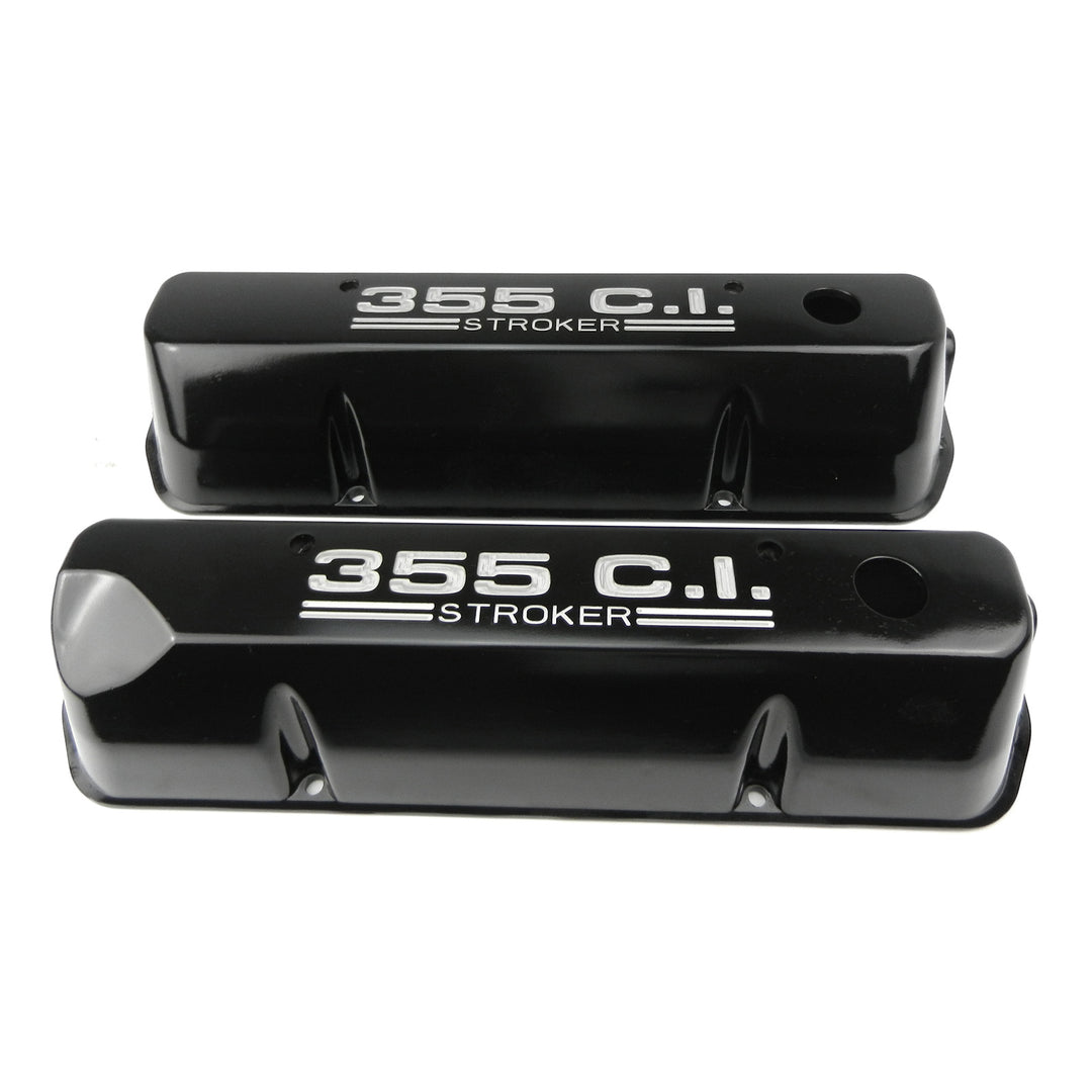 Holden 253 304 308 (Vn Head) Black 355ci Aluminum Valve Covers w/ Hole ...
