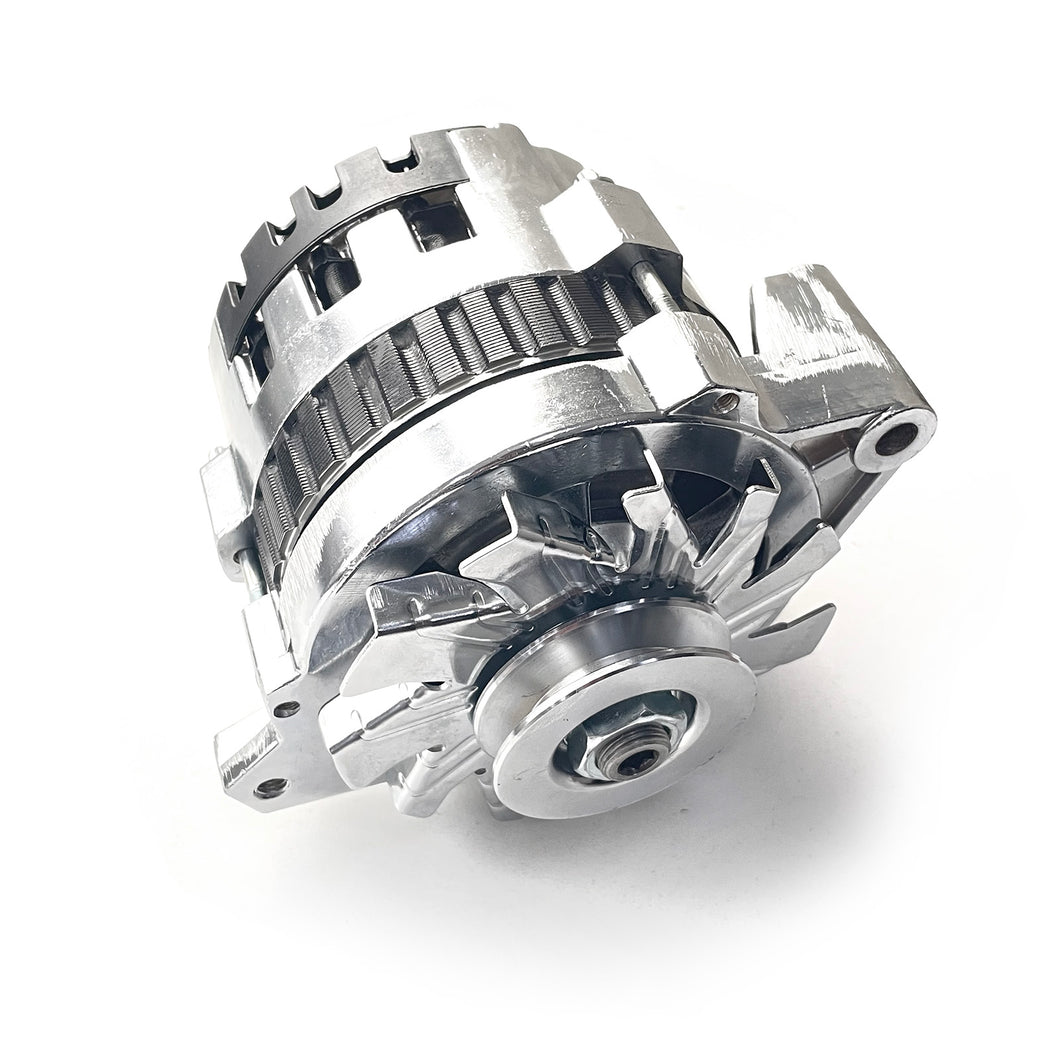 Universal Serpentine 130 Amp High Output Silver Plated Alternator
