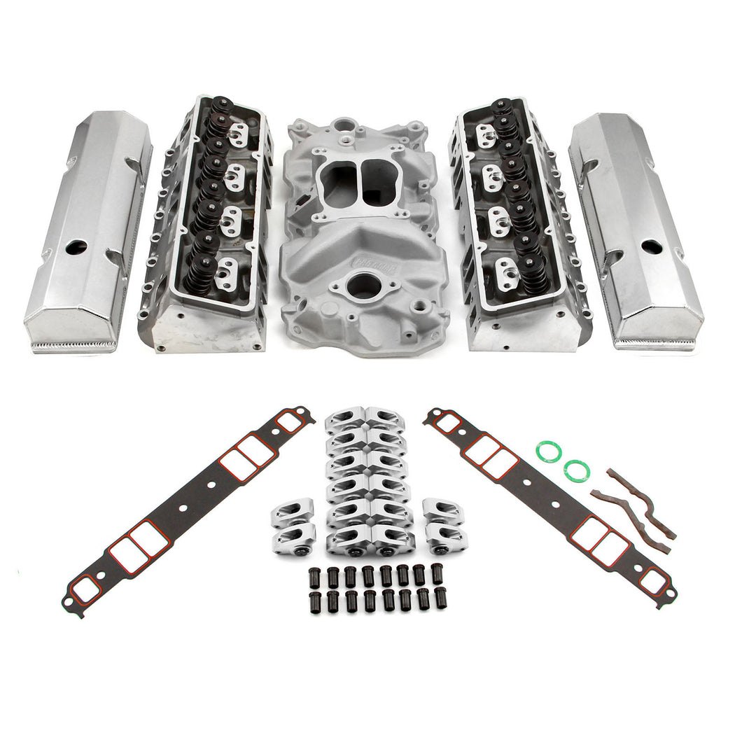 Chevy SBC 350 Hyd FT 190cc Straight Plug Cylinder Head Top End Engine Combo Kit