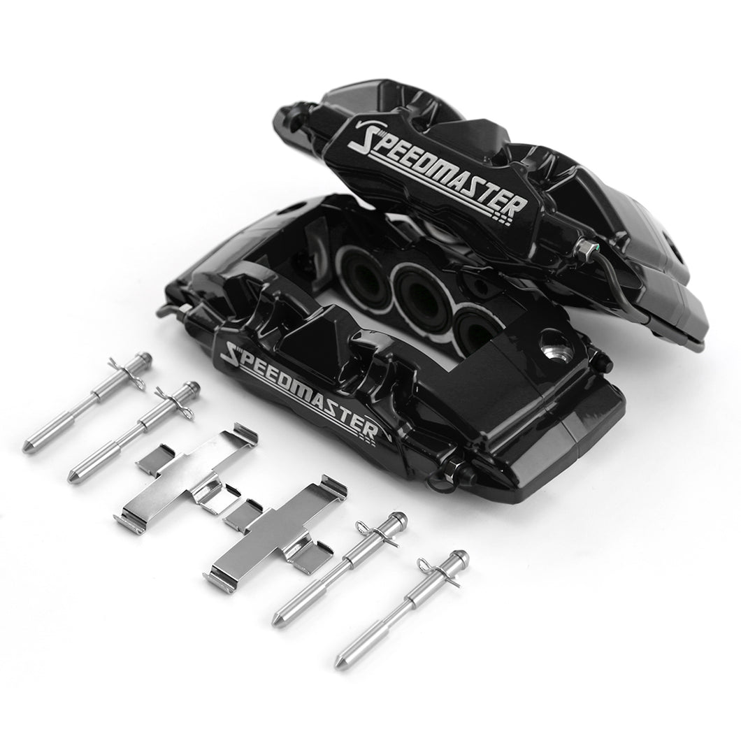6 Piston Billet Caliper Rear Pair - Black Powdercoated